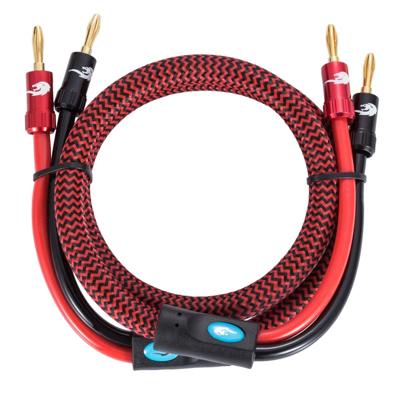 Audiophile Speaker Wire with Banana Plug Home Theater Surround Sound