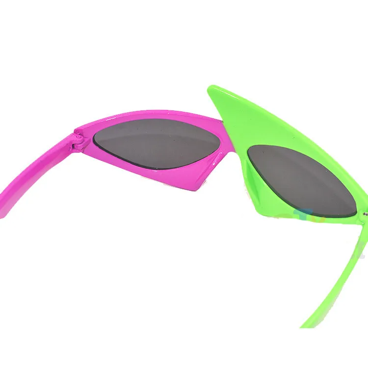 Треугольные солнечные очки для мужчин и женщин, вечерние очки в стиле хип-хоп, уникальные очки, забавные Фиолетовые женские очки в пластиковой оправе