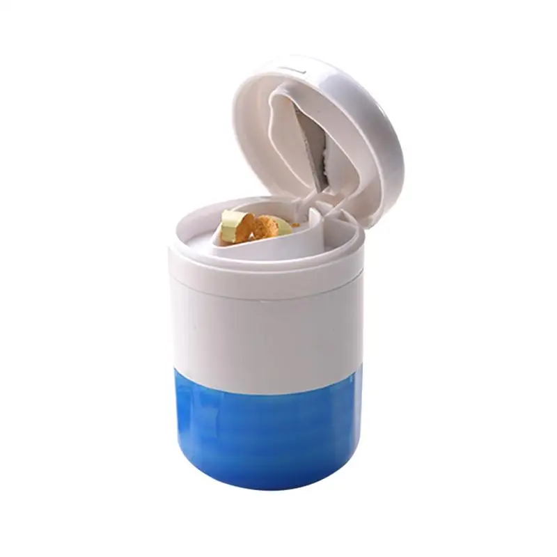 

1PC Portable Pill Pulverizer Grind Creative Medicine Cut Tablets Divider Storage Box Practical Crusher for Home