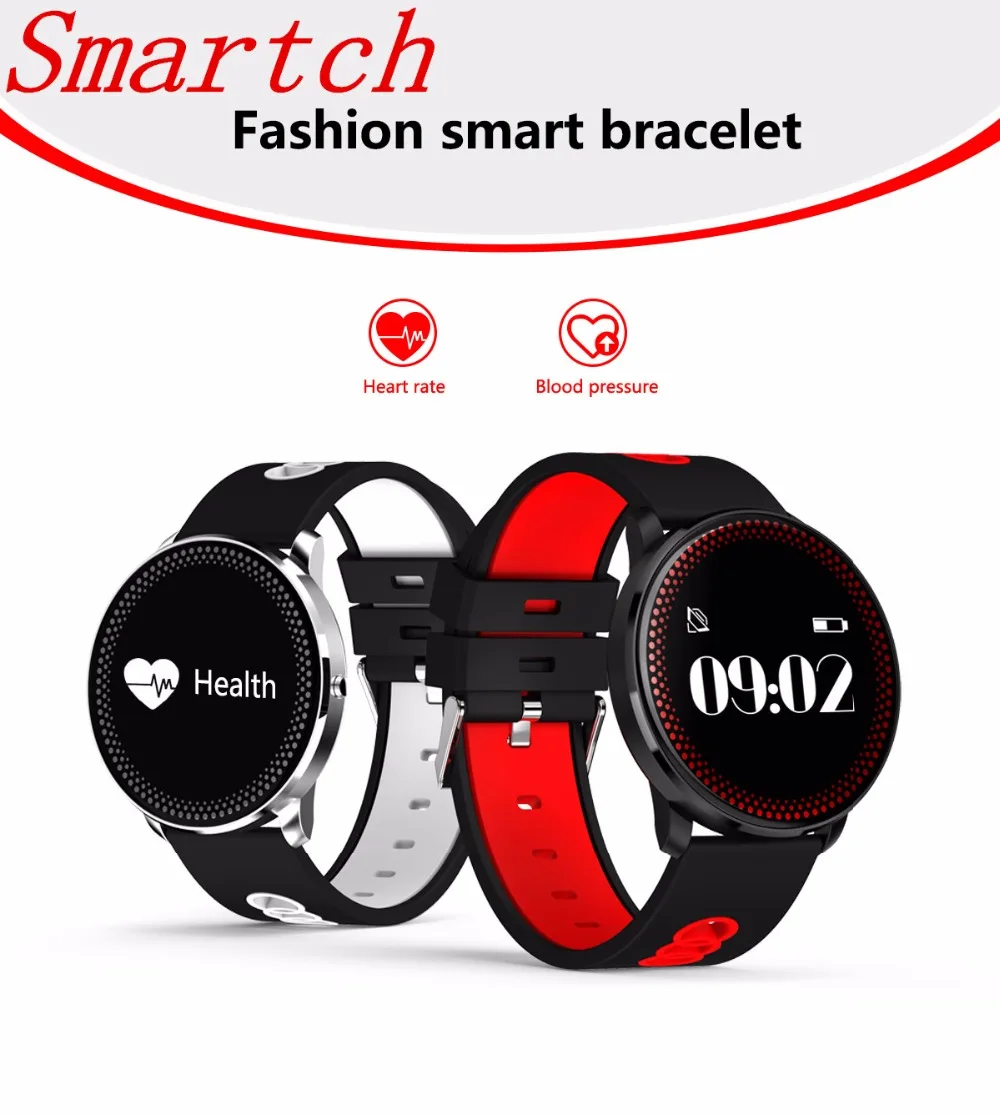 

Smartch BT4.0 Fitness Smart Band Bracelet Waterproof Support Blood Pressure Heart Rate Monitor Wearable Wristband For Men Women