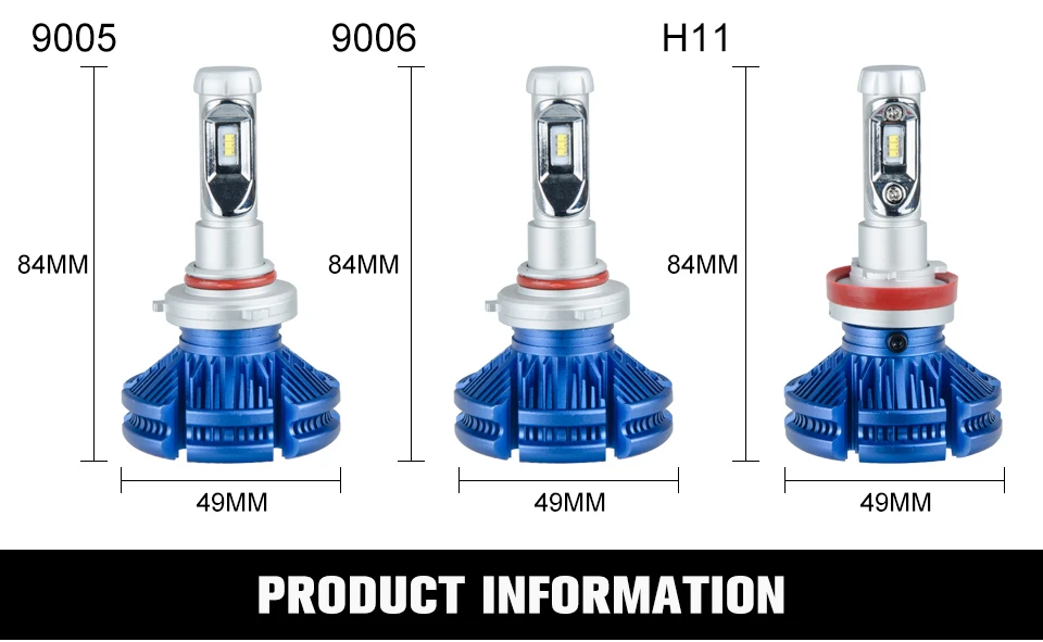 Aceersun Fanless LED H4 H7 H11 9005 9006 ZES 50W 12000LM Car LED Headlight Bulb 6500K Auto Headlamp Fog Lights 12v 24v HB3 HB4 (10)