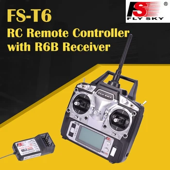 

Flysky FS-T6 Controller FS T6 6ch 2.4g w/ LCD Screen Transmitter + FS R6B Receiver RC Quadcopter Helicopter With LED Screen