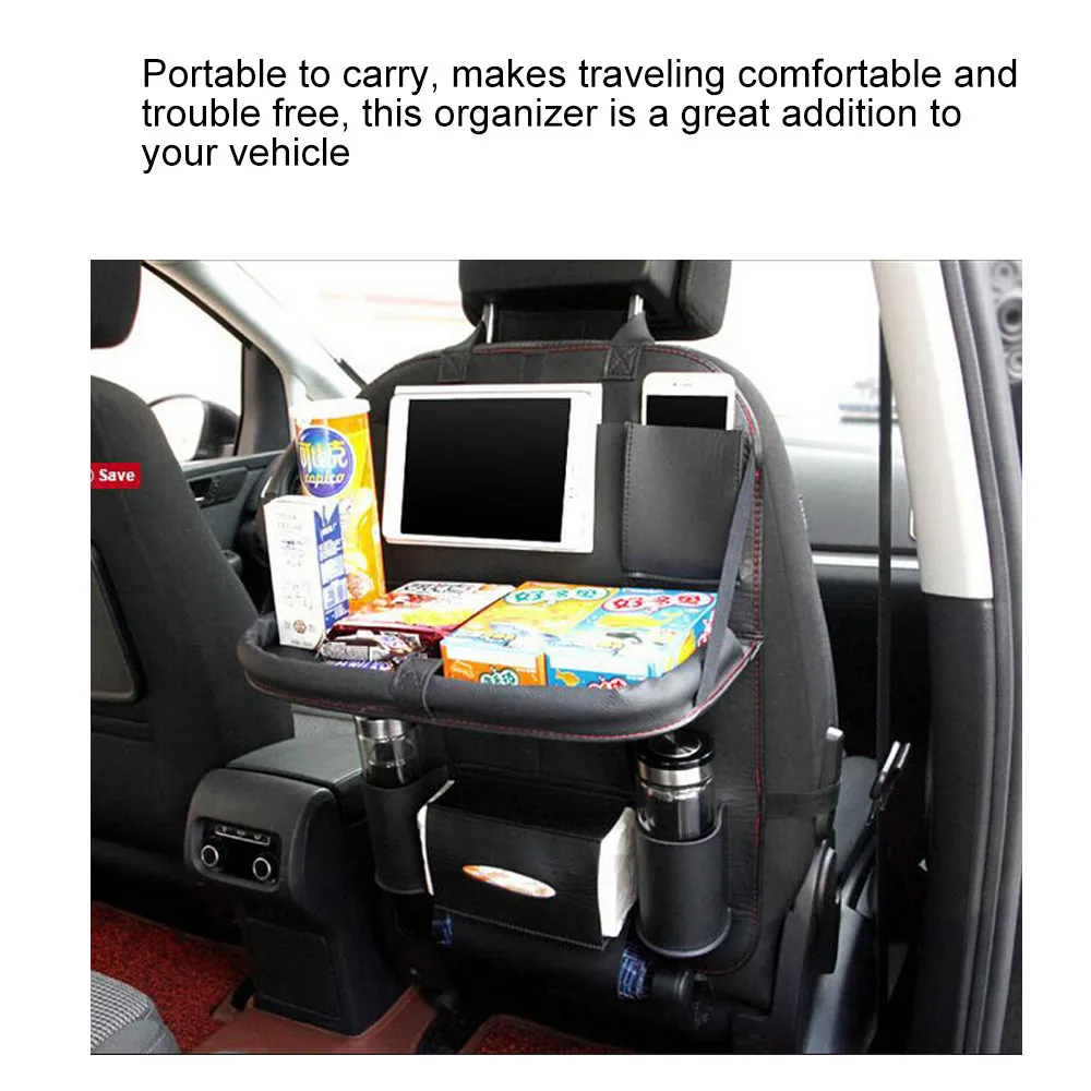 Onever Premium Car Backseat Organizer with Foldable Table