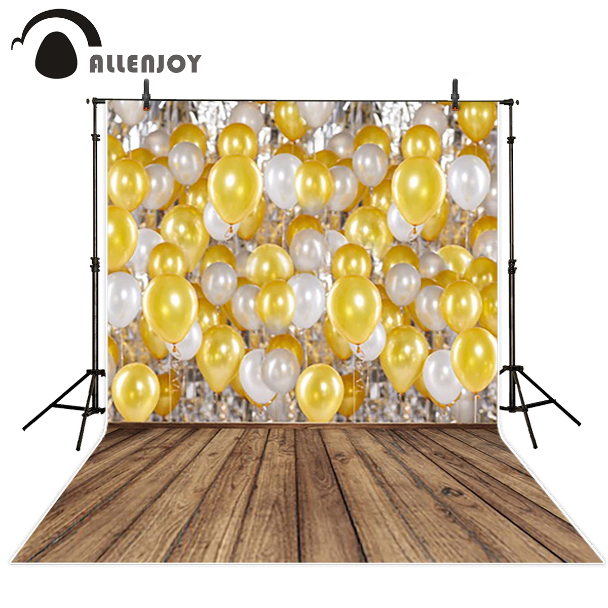 Allenjoy vinyl backdrops for photography backdrop Children Gold White