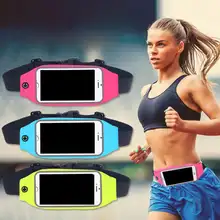 Спорт Бег Fanny Pack для Для женщин Водонепроницаемый Экран трогательно талии сумка Для мужчин Портативный поясная сумка мобильный телефон