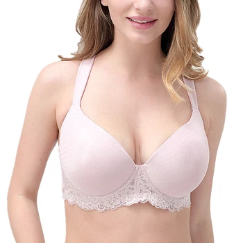 

Plus size 85-100D Women Gather adjustable bra Full cup Push up Bra Underwear Embroidery Lace Sexy Intimates H394