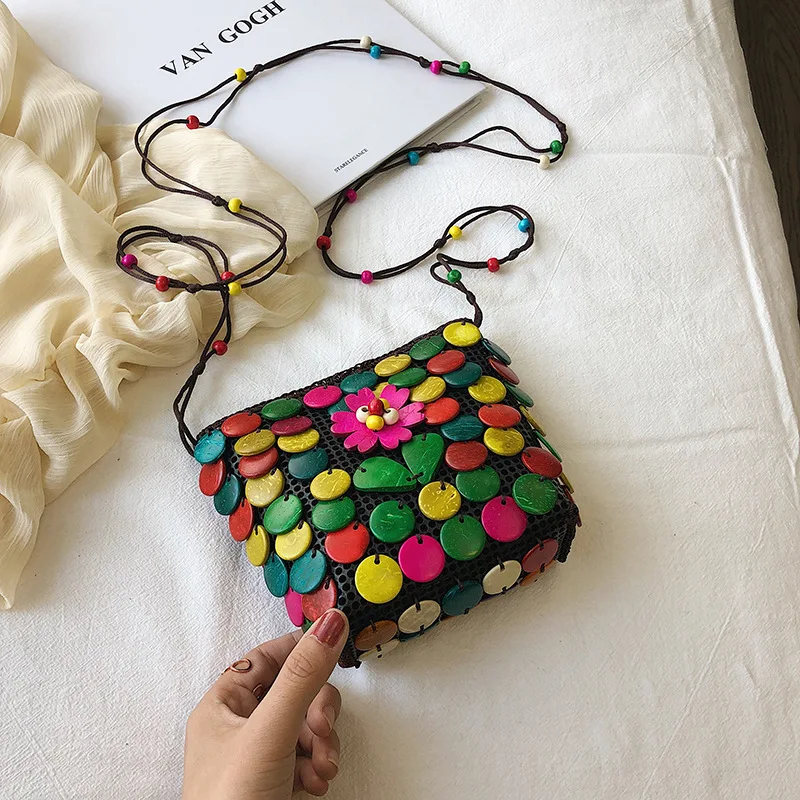 

On the new Fashion small bag women 2019 new Korean national style shoulder bag fashion color slung bucket bag