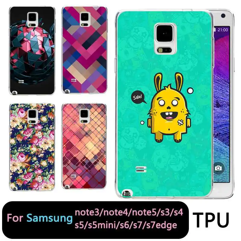 QMSWEI TPU Soft Phone Case For samsung Note5 S8 s6 s7 edge s4 s5 s3 C5 C9 note3 note4 S9plus Flora Grid Cow Silicone Cover |