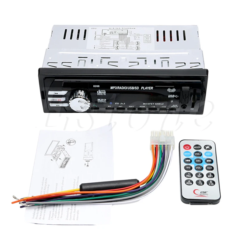 

DC 12V Car USB SD 1 DIN Bluetooth Audio Receiver In-Dash FM Aux MP3 Stereo Radio