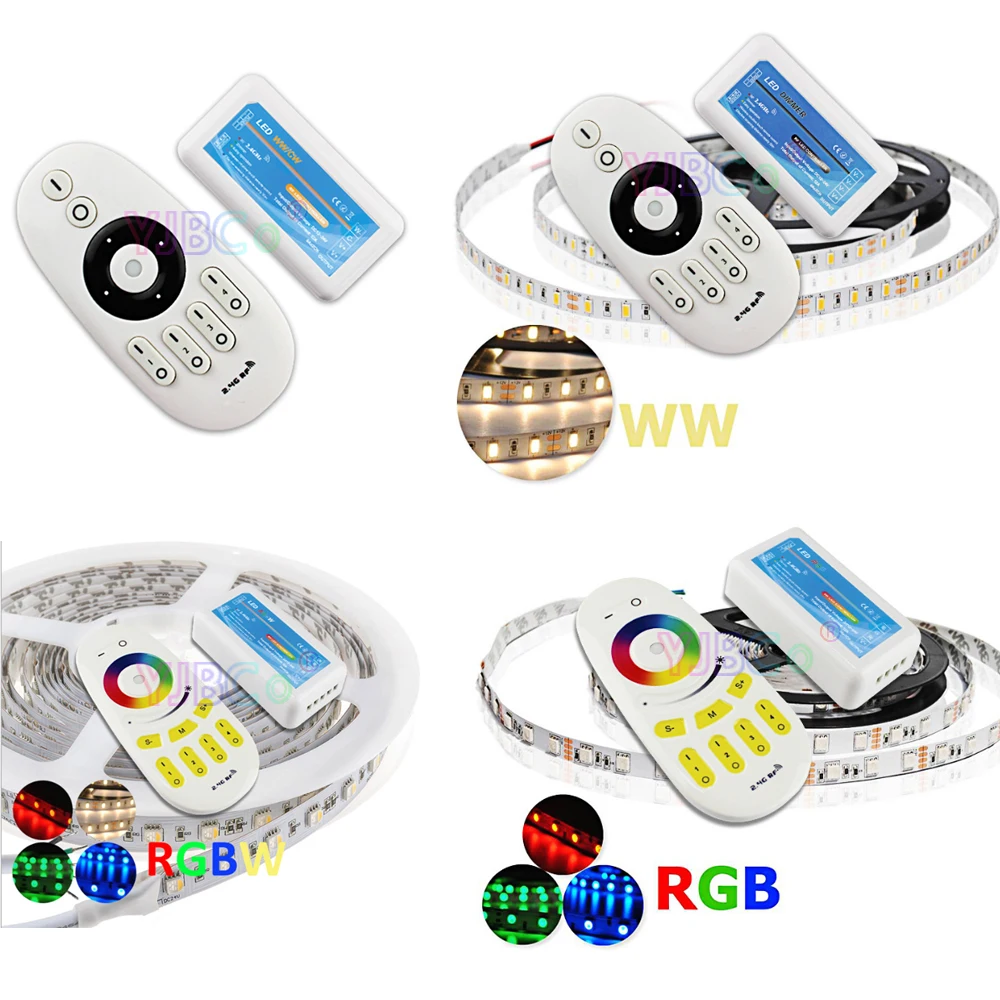 

DC12-24V,2.4G 4 Zonepress button/touch Dimmimg/CT/RGB/RGBW LED Controller RF Wireless Remote Dimmer for 5050 3528 LED Strip