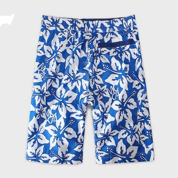 

Casual Size M-XL Men's Beach Shorts Blue and white porcelain Cotton