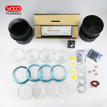 

200w CREE Cob CXB3590 led grow lights Kit 3000K/3500K/5000K with Meanwell dimmable Led Driver HLG-185H-36B