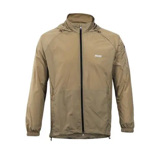 ARSUXEO, мужская спортивная куртка, ветрозащитная, водонепроницаемая, велосипедная одежда, непромокаемая, Джерси, дышащая, для бега, велоспорта, дождевик - Цвет: brown