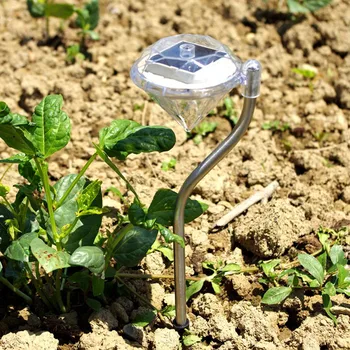 

Outdoor LED Solar Light Pathway Landscape Ground Mount Lamp Diamond Shape Garden Lamp Fence Solar Lamp LED Light Diamond Lights