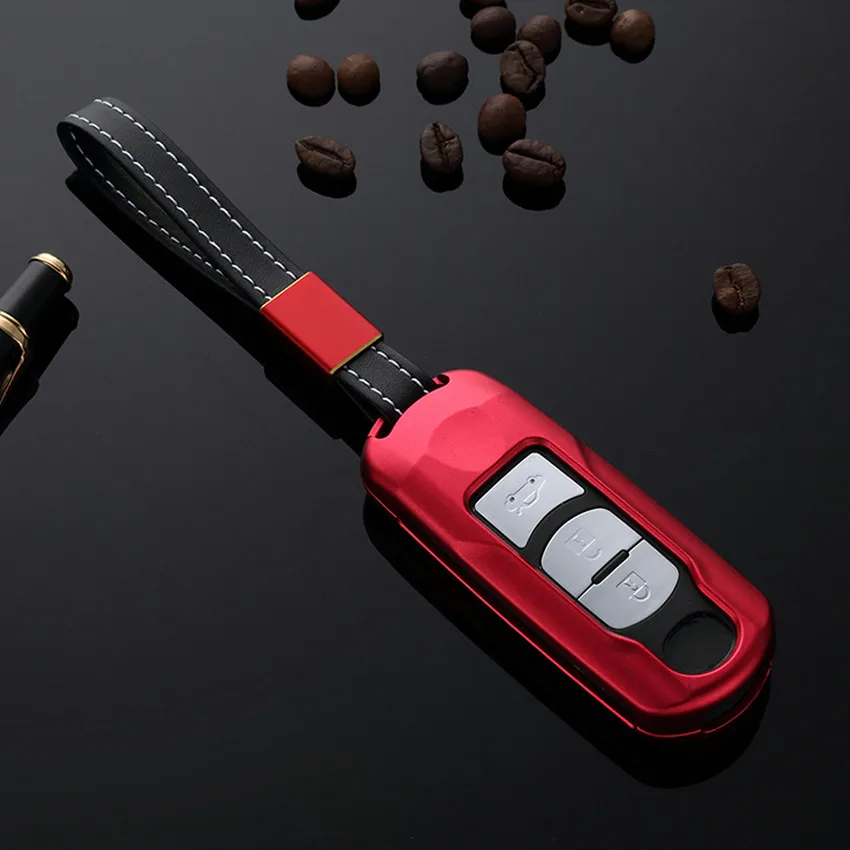 MICOCHE For Mazda CX5 CX-7 CX7 CX-9 CX9 MX-5 MX5 RX 2 3 5 6 8 Atenza Smart Aluminium 3 Buttons Car Key Case Cover