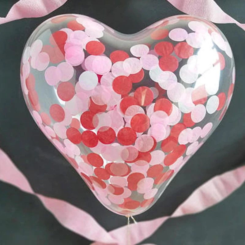 1 pcs 24inch Heart Shape Clear Bobo Balloon Transparent Bubble Ball