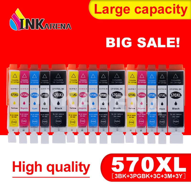 570 571 PGI-570 CLI-571 Совместимый картридж для Canon PIXMA MG5750 MG5751 MG5752 MG6850 MG6851 MG6852 TS6050 TS5050 5051