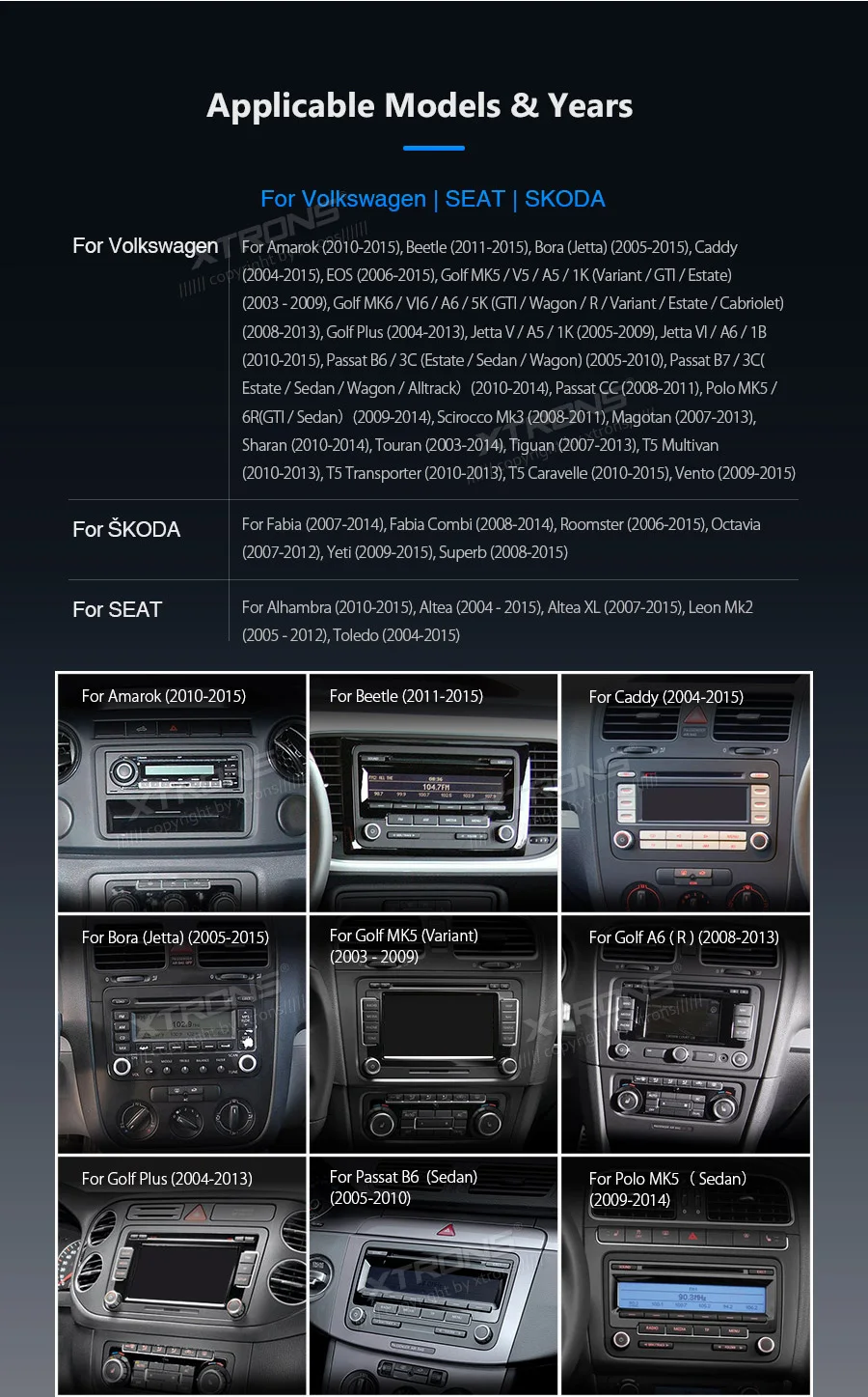 Excellent 9" Android 9.0 Multimedia Car Stereo Radio Player GPS for Volkswagen Golf Passat CC Touran Tiguan Sharan for Skoda for Seat 1