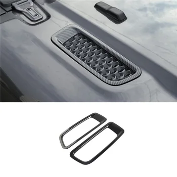 

Carbon Fiber Look Engine Air Vent Frame ABS Cover for Jeep Wrangler JL 2018 Car Styling Accessories