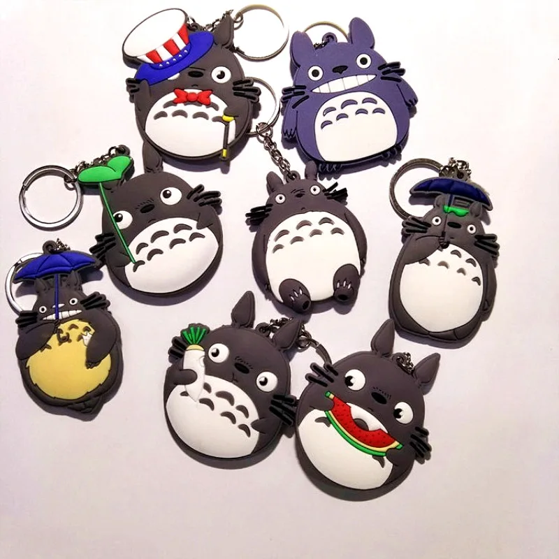 

Hot Sale DIY Handmade Pvc Keyfob Figure Chain Japan Cartoon Brelok Anime Llavero Totoro Keychain Animal Handbag Pendant Souvenir