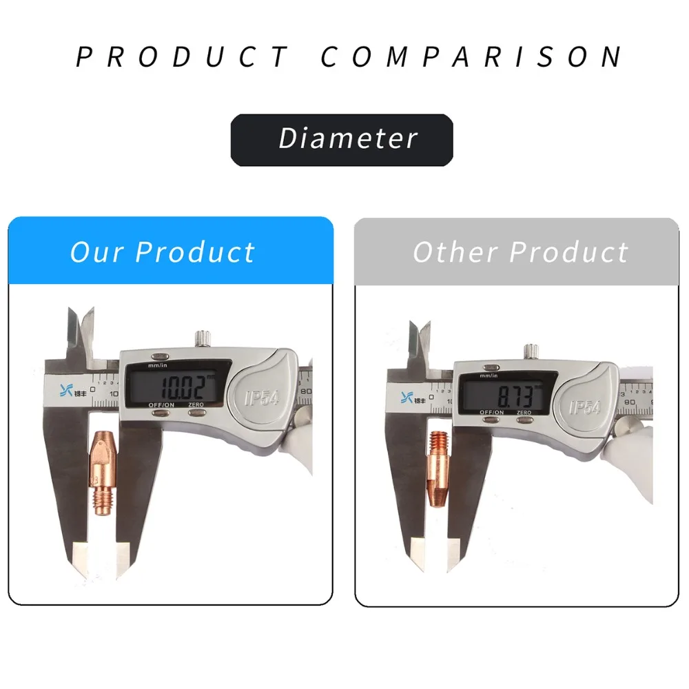 10 шт. MB 36KD контактные наконечники расходные материалы M8* 30 мм 0,8/1,0/1,2 мм держатель факельный пистолет сопло MIG/MAG Co2/газовые аксессуары паяльный инструмент