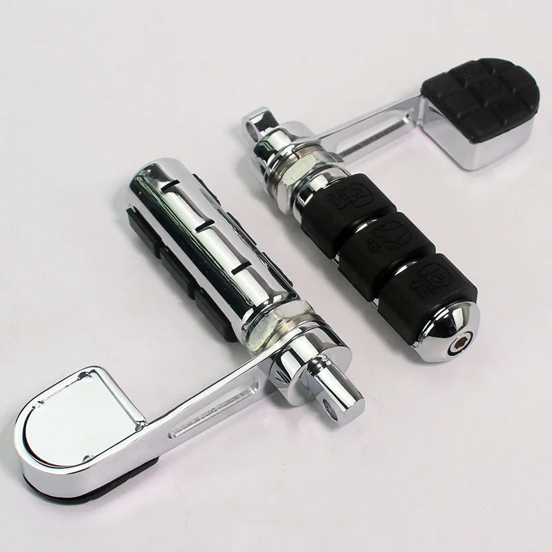 Tanie Cherk Chrome czaszka Anti Vibe podnóżki uchwyt męski obcas reszta dla Harley Davidson DYNA FXDF FAT BOB FXDC FXDX Sportster XL Softail