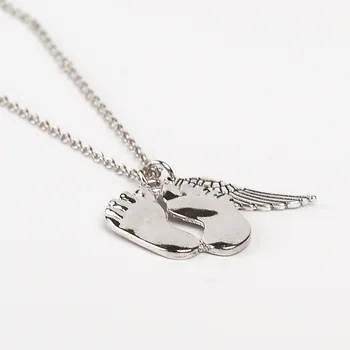 

wholesle 20pcs/lot 2016 new styes Little feet necklace