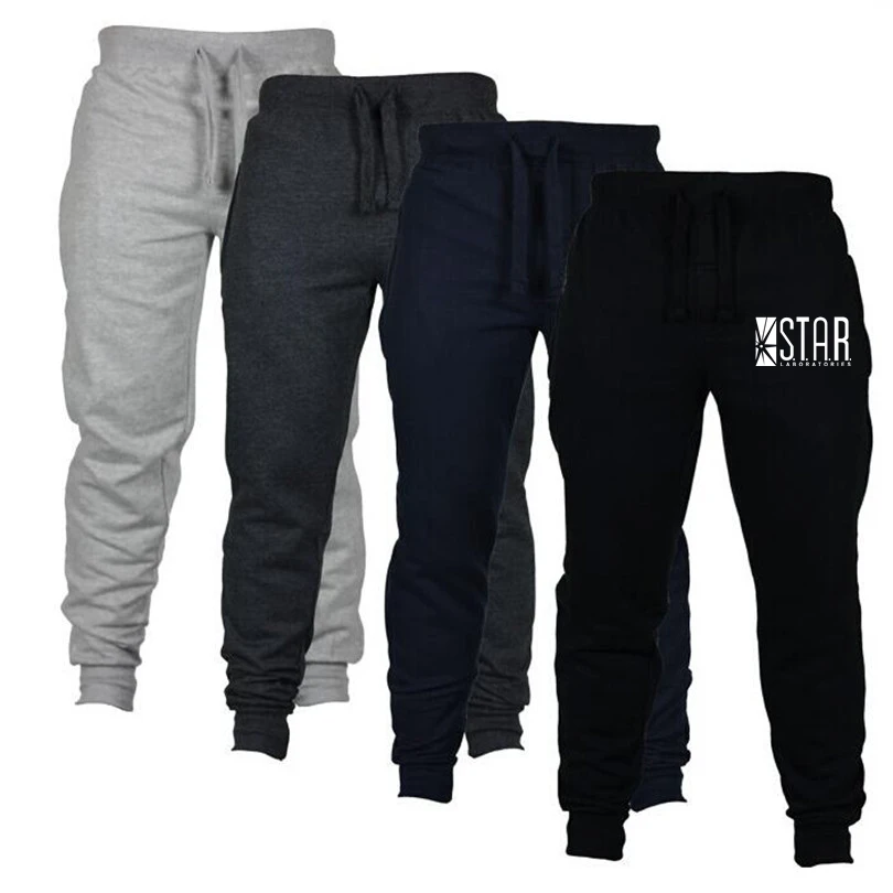

2018 Fall Men's STAR S.T.A.R.labs Trousers Jogger Men's Pants Casual Slim Fit Men's Fitness Sweatpants Big Size wholesale