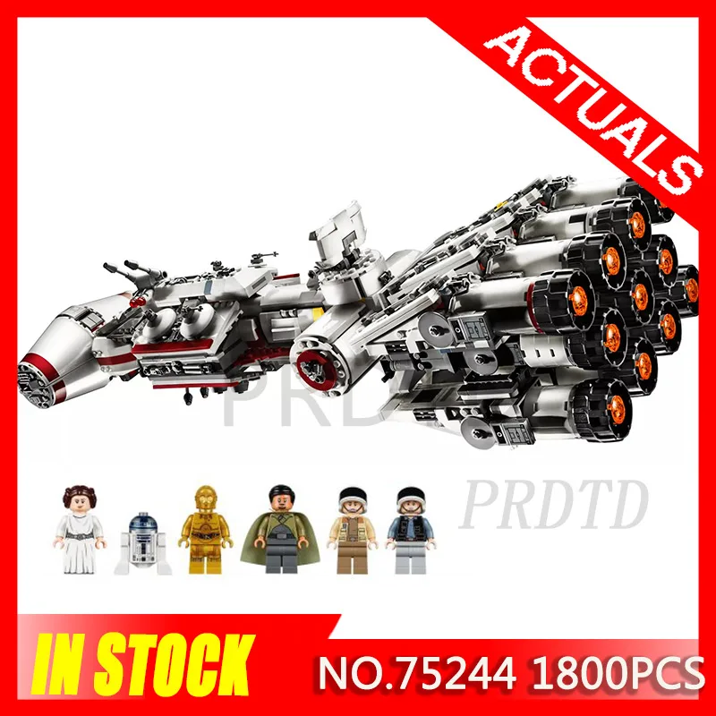 

Star Tantive IV Wars Compatible Legoing 75244 Blocks Bricks Building Model StarWars 1800PCS Assembled DIY Birthday Funny Gifts