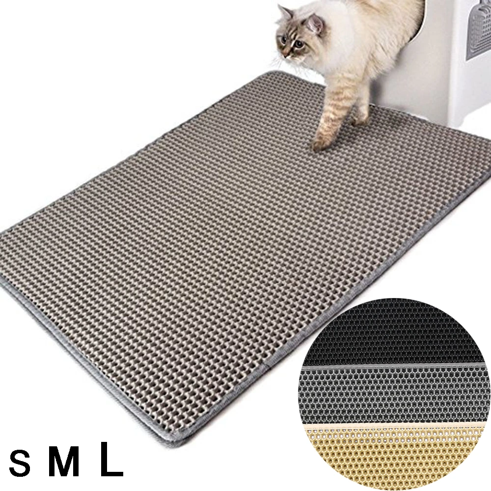 US Double-Layer Cat Litter Box Mat Trapper Foldable Pad Pet Rug EVA Foam Rubber US Double-Layer Cat Litter Box Mat Trapper Foldable Pad Pet Rug EVA Foam Rubber