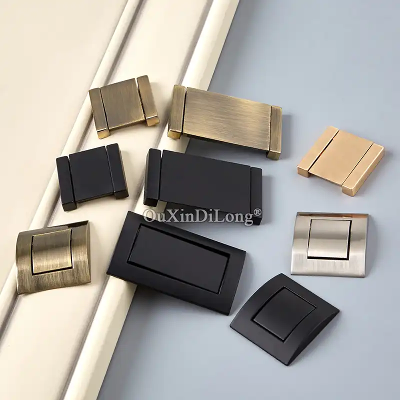 European Retro 2pcs Recessed Concealed Cabinet Door Handles