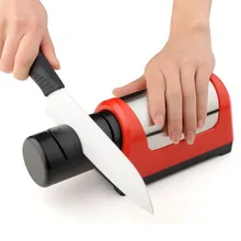 Профессиональная электрическая машинка для Ножи точилка алмаза и Керамика 2-х стадийной шлифовальный станок для заточки Керамика штепсельная вилка европейского стандарта Ножи более Кухня инструменты