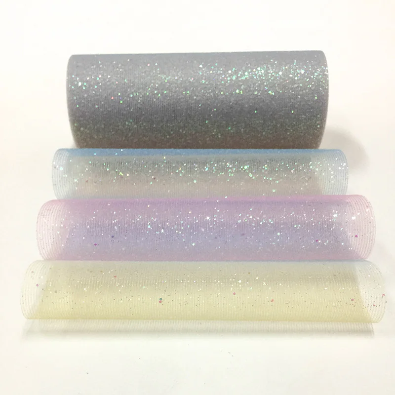 1 Roll 15cm*10 yard Shining Polyester Tissue Tulle Yarn for Wedding Party Decoration Handmade Baby Girl