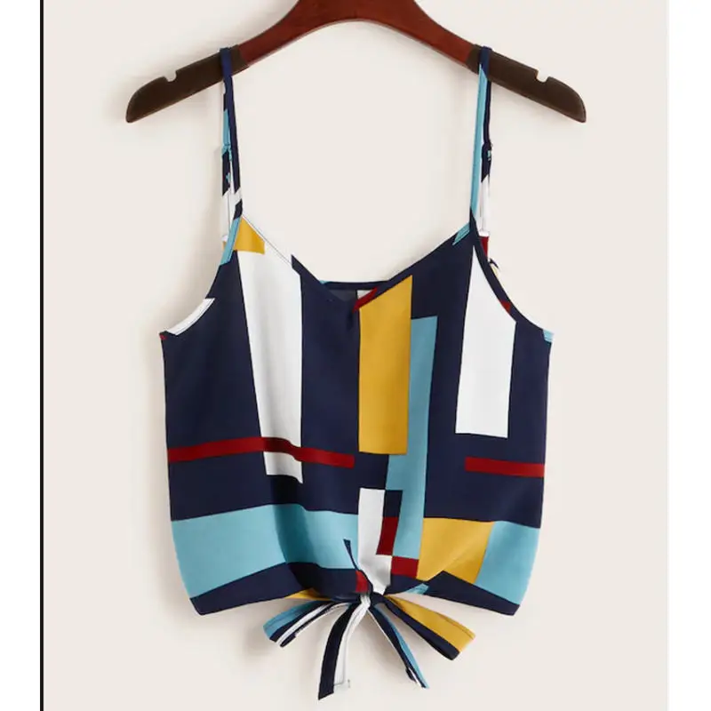 

Striped Sleeveless Cami Top Women Clothes 2019 Summer Casual Spaghetti Strap Streetwear Ladies Sexy Top
