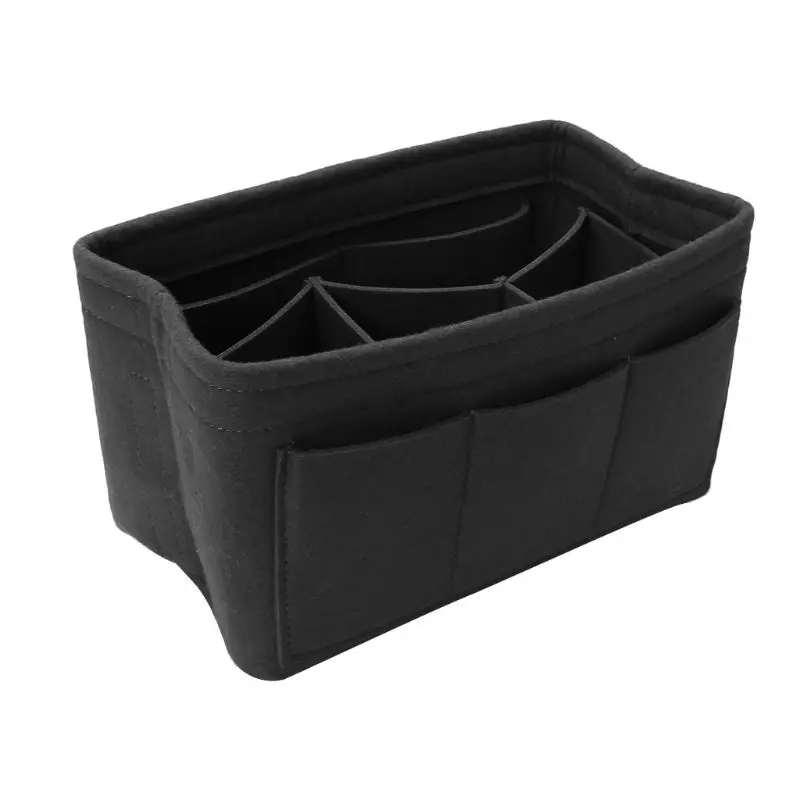 Best Felt Makeup Bag Organizer Insert Bag Handbag Multi functional Travel Cosmetic Case Girl Toiletry Storage Bags
