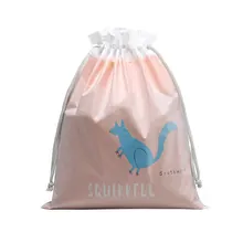 Милые животные принты шнурок мешок водонепроницаемый PEVA Путешествия Упаковка органайзеры прочный большой емкости для женщин мешок для белья