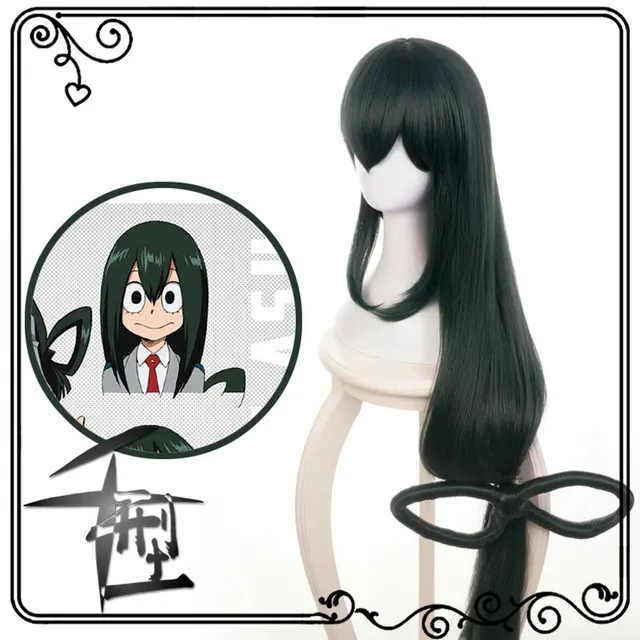 $US $12.22  Boku No Hero Academia Asui Tsuyu Cosplay Wig My Hero Academia Long Heat Resistant Straight Syntheti