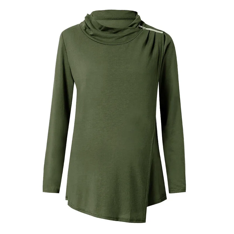 С длинными рукавами; топы для кормления грудью для кормящих матерей, рубашки для беременных Для женщин осенняя одежда Беременность для кормления для беременных футболки - Цвет: Зеленый
