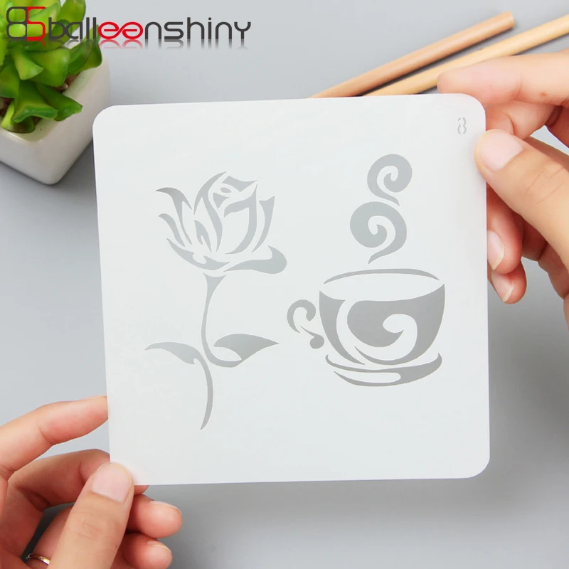 

BalleenShiny Baby Drawing Tools Toys Educational Funny DIY Painting Creative Hollow Plastic Ruler Stencil For Kids Student Gift