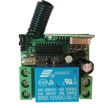 DC 12 В 24 В 10A 1 Channe мини беспроводной пульт дистанционного управления 35 мм* 32 мм* 17 мм Приемник RF беспроводной релейный переключатель