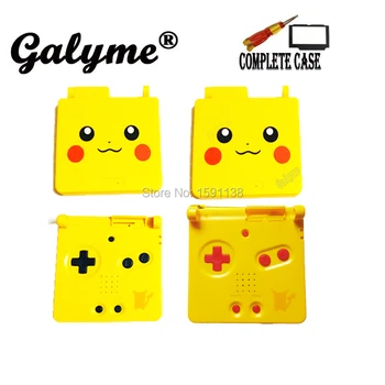 

New Fit For GameBoygGB Advance SP Replacement Plastic Housing Shell Screen Lens for Pika Pocket Elf Limited Cartoon Yellow Color