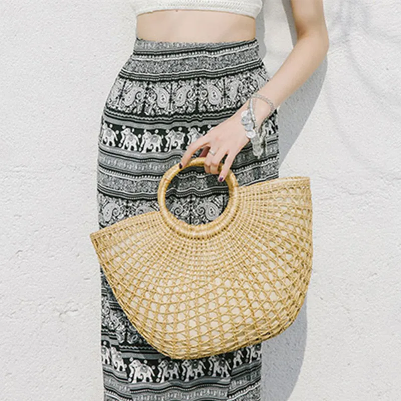 Vintage Straw Bag Round Rattan Bags Handmade Summer Bags Woven Beach Ladies Circle Shoulder Bag Bohemia Girls Travel Handbags Vintage Straw Bag Round Rattan Bags Handmade Summer Bags Woven Beach Ladies Circle Shoulder Bag Bohemia Girls Travel Handbags