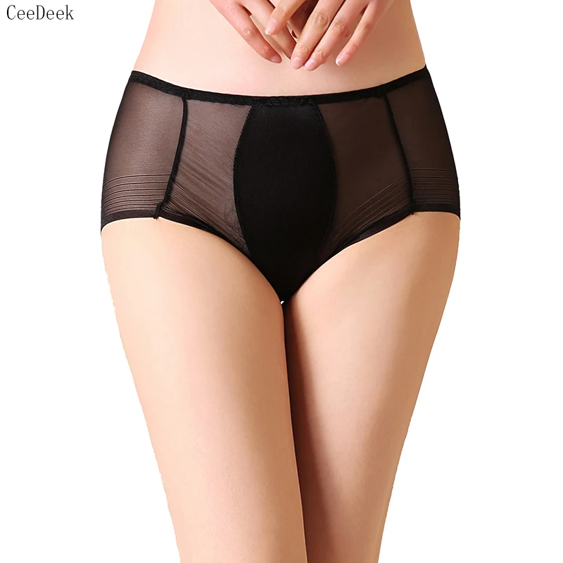 

Big Size Panties Sexy Lace Underwear for Women High Waist Ultra-thin Transparent Underpants Cotton Bottom XL XXL XXXL 4XL Size