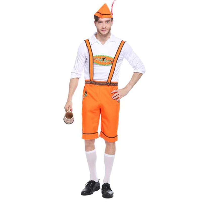 Одежда Oktoberfest одежда цвета хаки для любителей оранжевого пива вечерние наряды на