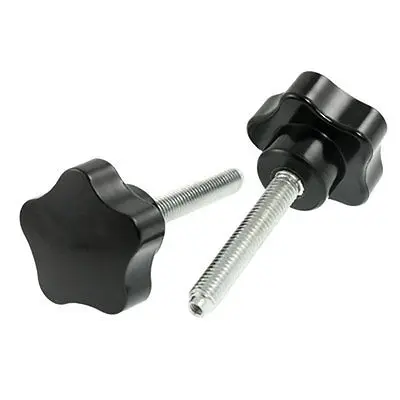 

Replacement 8mm Male Thread 74mm Height Clamp Star Knob 2 Pcs