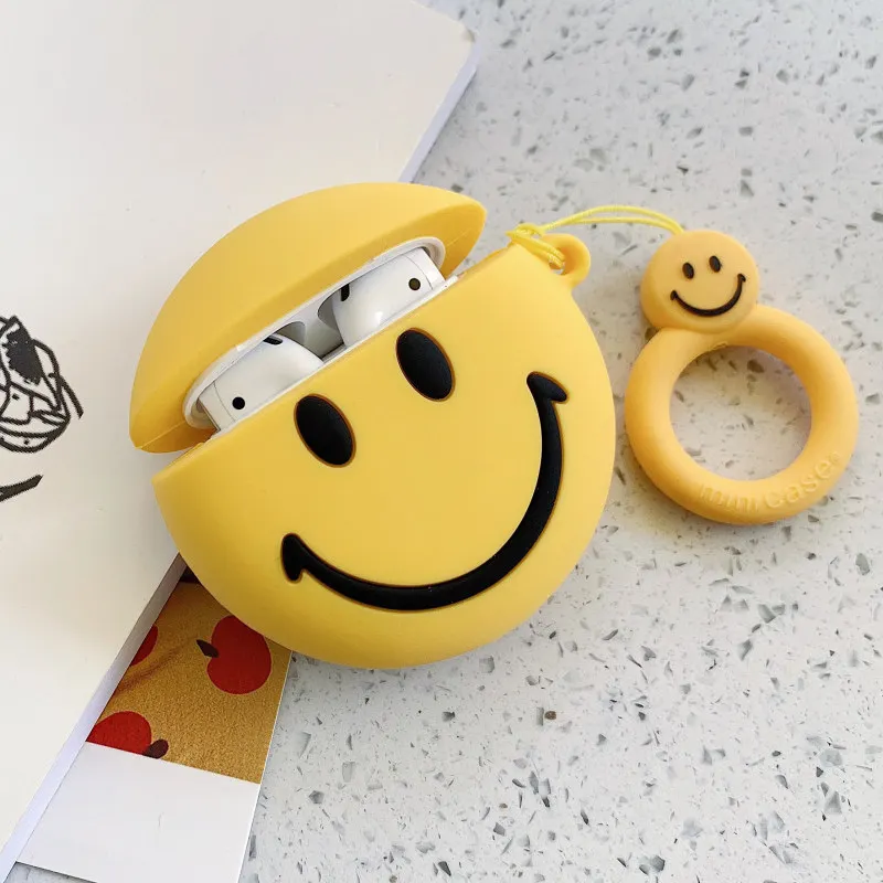 Sunshine smiley face для airpods 2 Чехол для Apple беспроводной Bluetooth защитный чехол для наушников силиконовая гарнитура коробка