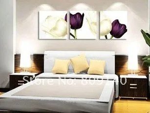 Oil Painting Canvas Modern White Purple Flower Decoration High Oil Painting Canvas Modern White Purple Flower Decoration High Quality Hand Painted Home Office Hotel Decor
