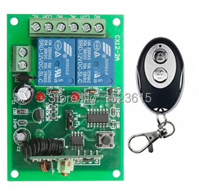 

DC12V 2CH RF Wireless Remote Control Switch System ellipse shape transmitter & receiver relay Receiver Smart Home Switch