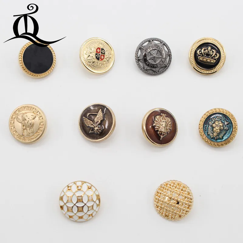 

Hot sale 5pcs/lot 20-22mm new fashion decorative buttons high quality gold buttons for men shirt suit overcot sewing accessories