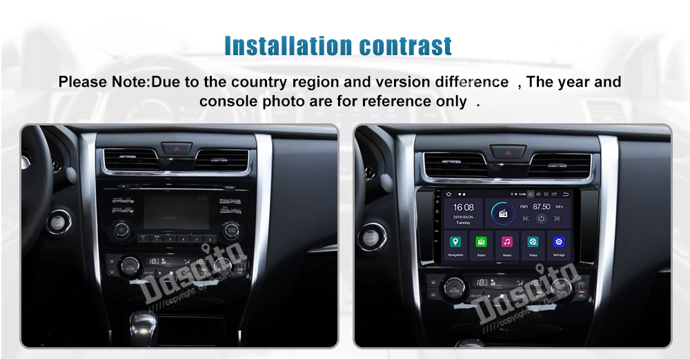 Discount Dasaita Autoradio 1 Din Car Multimedia Player Android 9.0 GPS Navigation System with 9" Screen for Nissan Altima Teana 2013-14 3